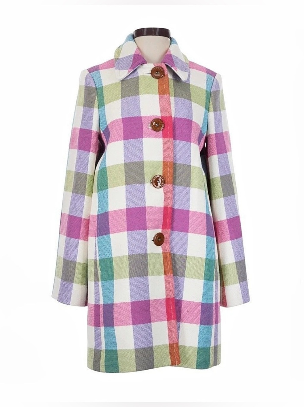 kate spade new york Bold Plaid Coat Plaid Multicolor Size 2